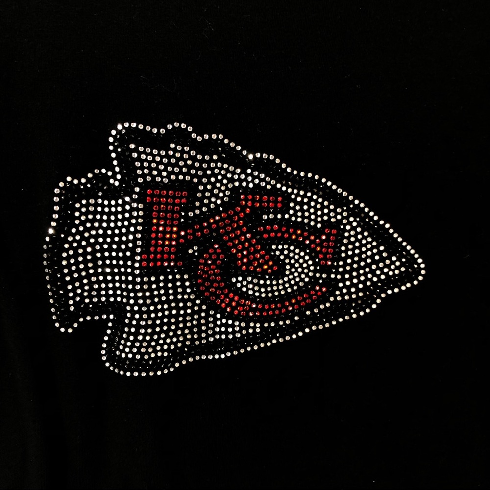 NFL Team Apparel Sweatshirt large KC Kansas City Chiefs Football Embellished - Picture 3 of 9